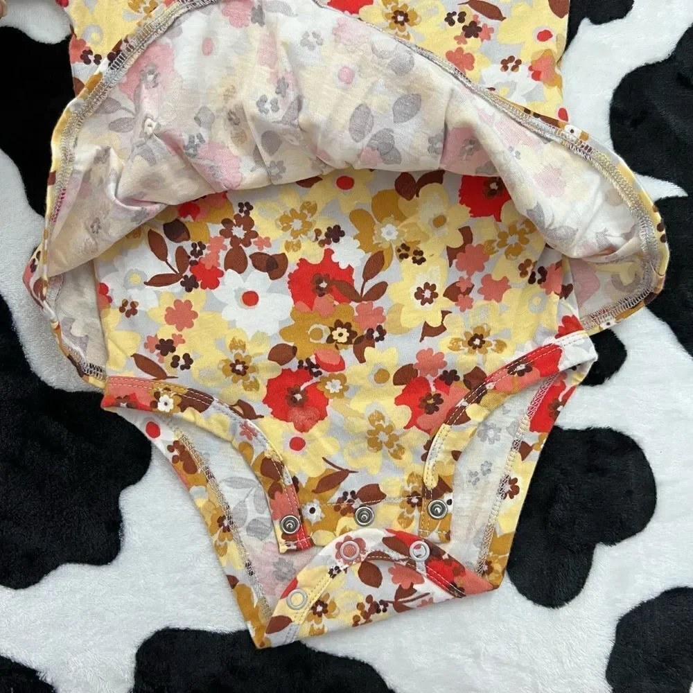 Fall Floral Baby Girl Longsleeve Peplum Bodysuit & Pant Set Size 12 months